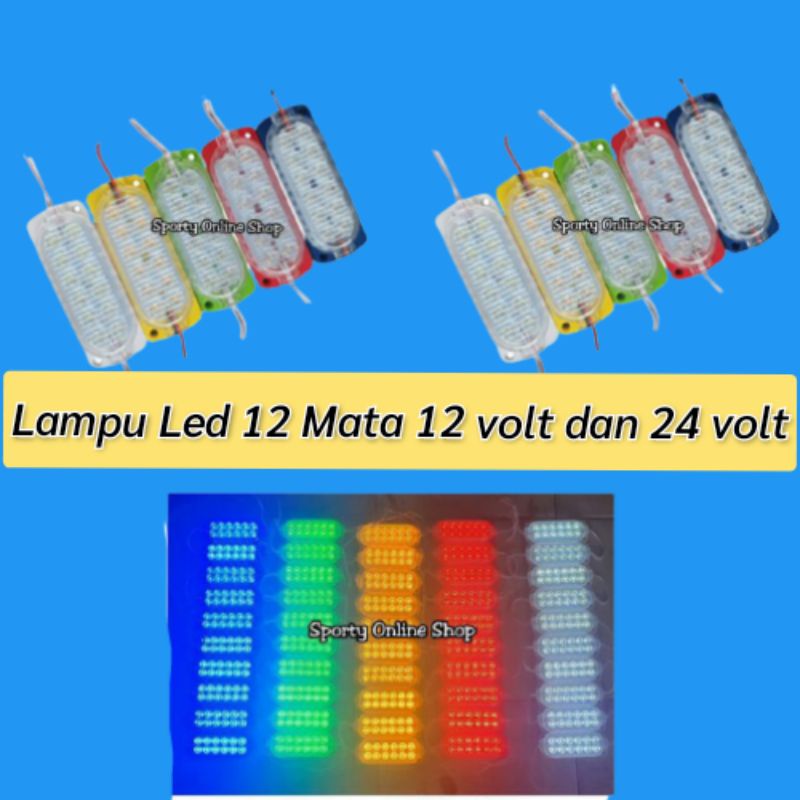 lampu led 12 mata 12volt dan 24volt