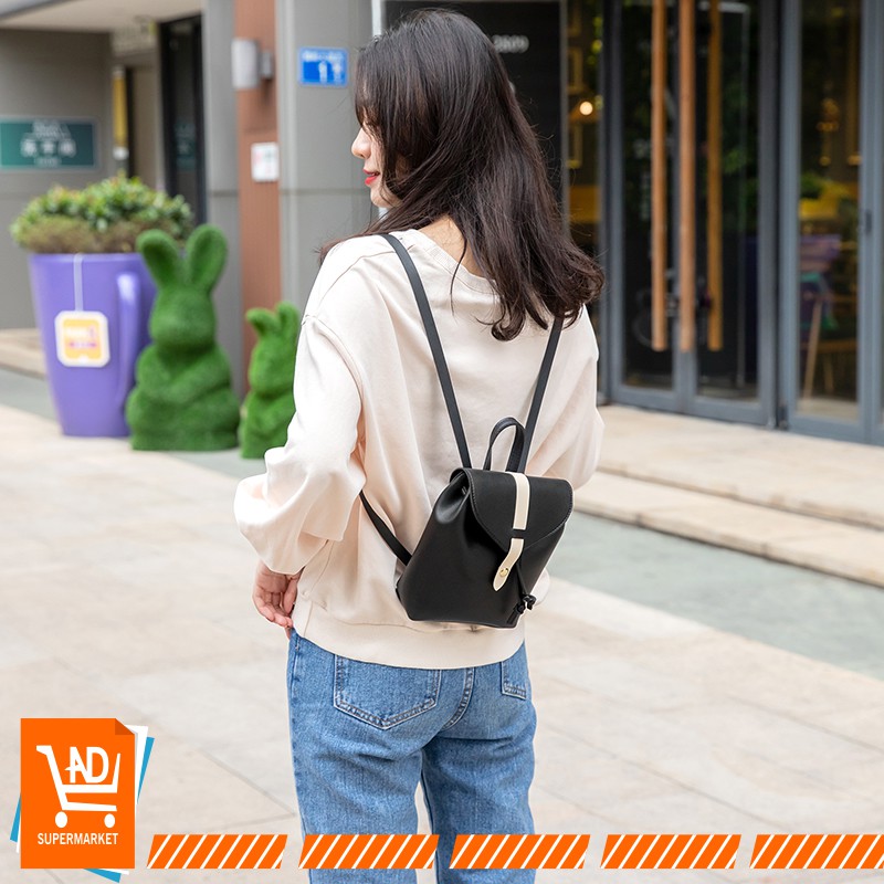 AND COD T86 Tas Selempang Wanita Model Serut Tas Ransel Wanita Backpack Bag Kulit PU Ransel Korea Murah