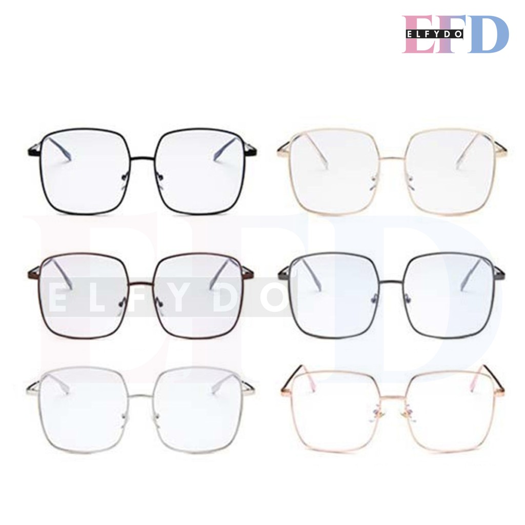 ELFYDO - K603 Kacamata Style Squard Small Iron Eyeglass Frames Kacamata Unisex  Kacamata