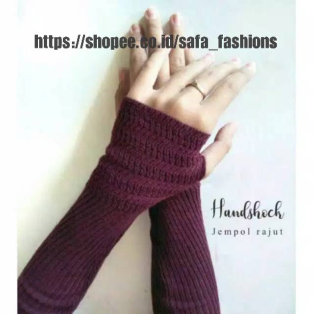 Handsock Jempol Rajut / Handsock Rajut / Handsock Wanita / HandSock Muslim