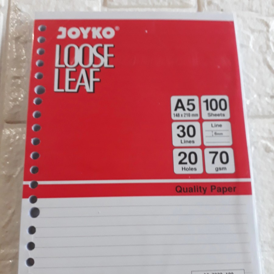 

Joyko loose leaf A5 100 lembar
