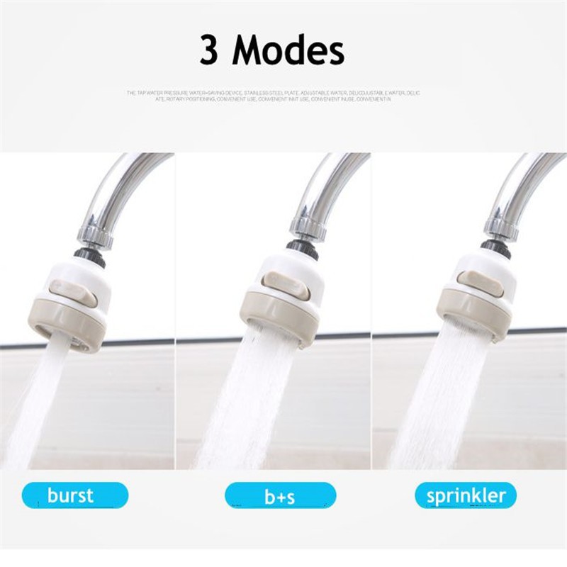 Turbo faucet sprayer 3 Mode 360 rotasi Sambungan kran hemat Air - PENDEK