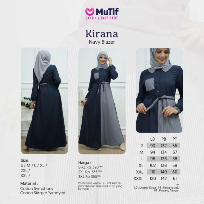 GAMIS MUTIF KARINA NAVY BLAZER