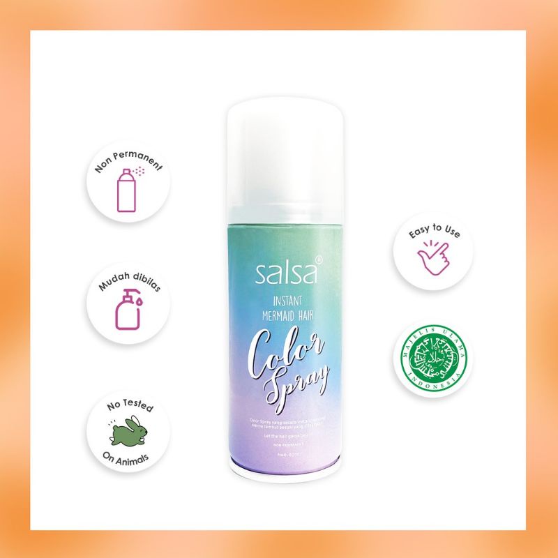 SALSA INSTAN MERMAID HAIR COLOR SPRAY [ 𝗕𝗣𝗢𝗠 ]