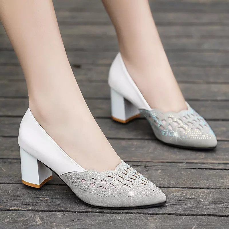 RYS - Glittering Sapphire Sepatu Heels Wanita Fashion Casual / Kantoran - Ori Import