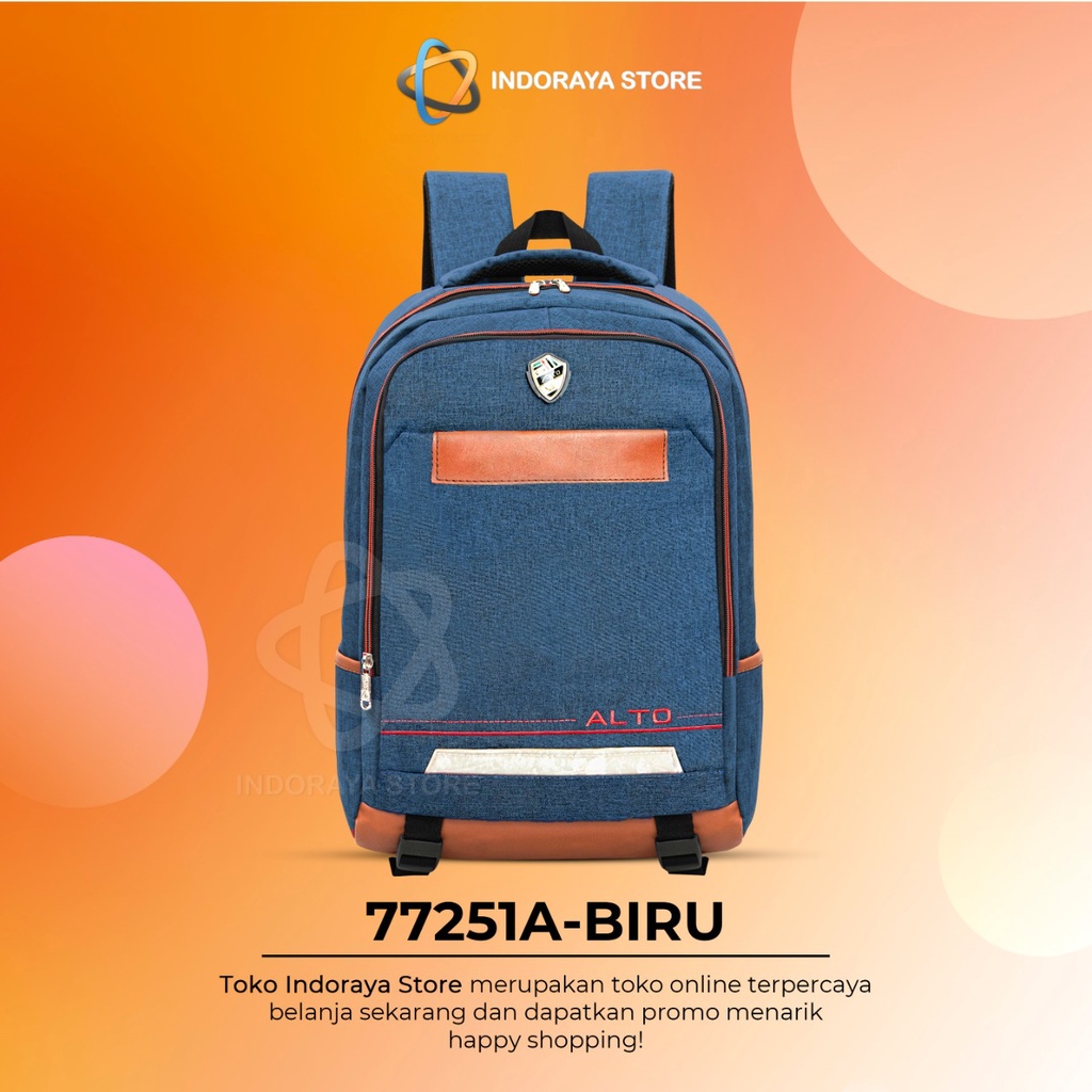 ALTO Ransel Sekolah Import Pria Wanita SMP SMA KULIAH Laptop 14inc FREE Raincover