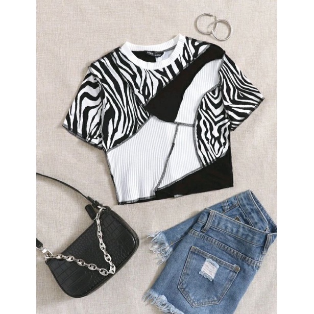 SHEIN ZEBRA TOP