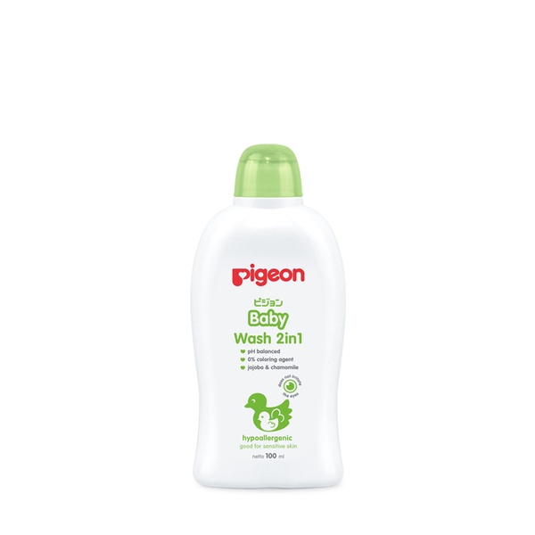 Pigeon Baby Wash 2 In 1 Sabun Mandi + Shampo Bayi Kemasan Botol &amp; Refill