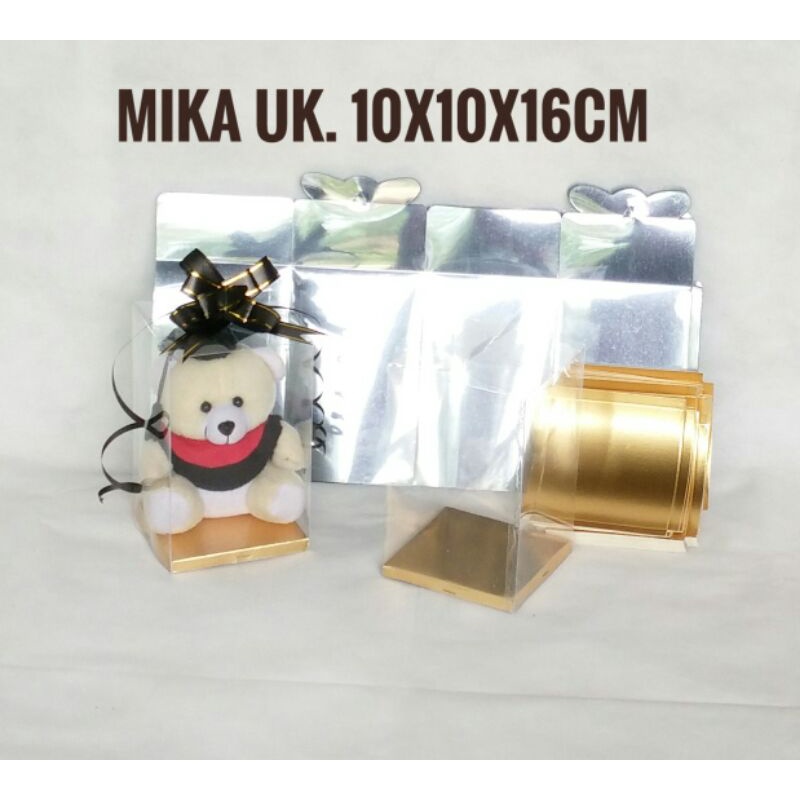 

Kotak mika boneka uk. 10x10x16cm