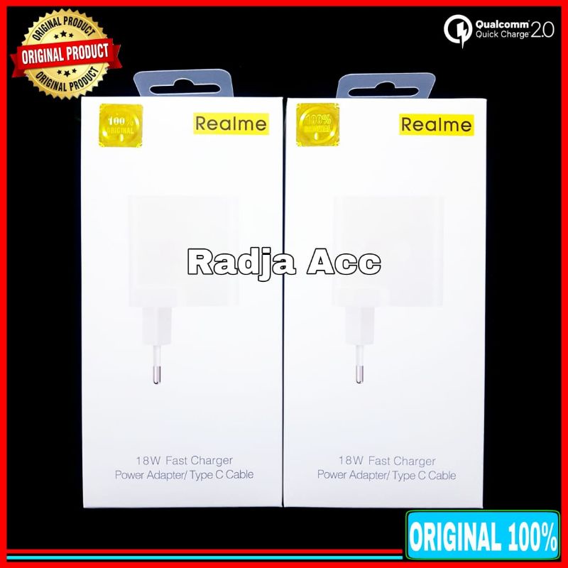 Charger Realme Narzo 50A Prime ORIGINAL 100% Fast Charging Type C 18 Watt