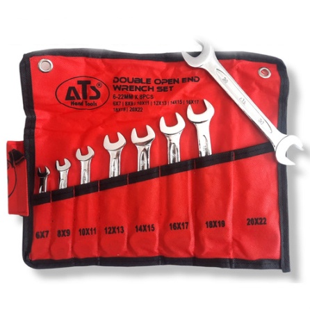 ATS KUNCI PAS SET 8 PCS 6-22 MM 8PCS DOUBLE OFFSET RING SPANNER WRENCH