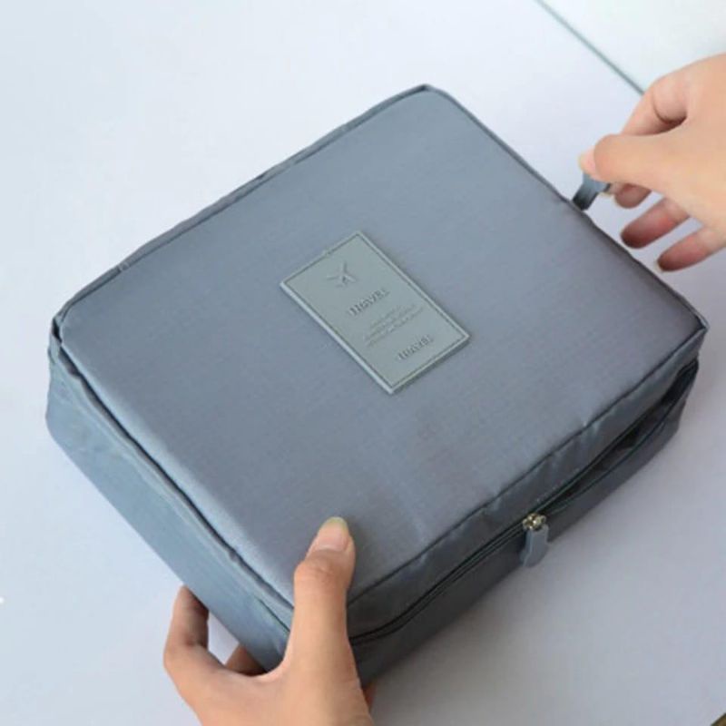 [COD] Tas Make Up Travel / Travel Pouch Make Up Kosmetik Sabun Dengan Banyak Sekat Praktis Travel Pouch Kosmetik Anti Air
