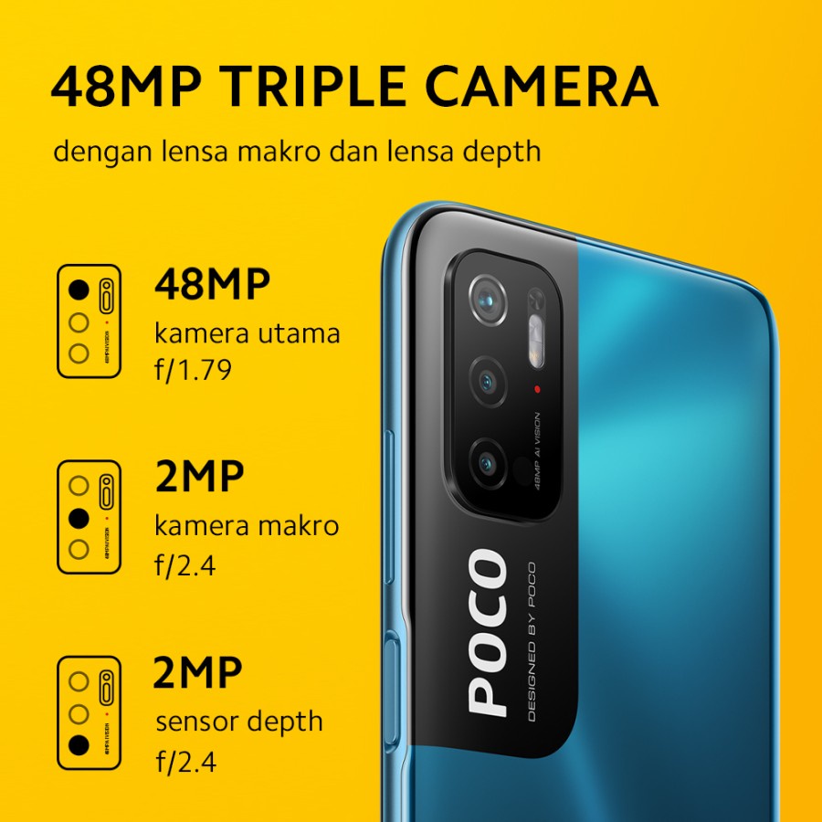 HANDPHONE XIAOMI POCO M3 PRO 5G 4/64 BLACK / XI AOMI POCOPHONE M 3 PRO 5 G 4+64 HITAM ORIGINAL GARANSI RESMI