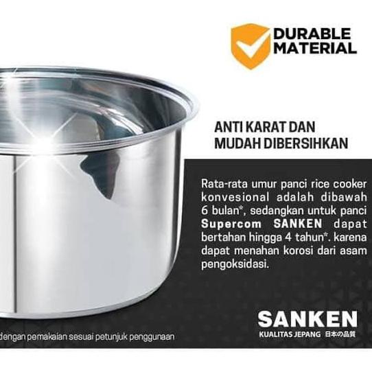 Panci Magic Com Sanken stainless steel produk Original .