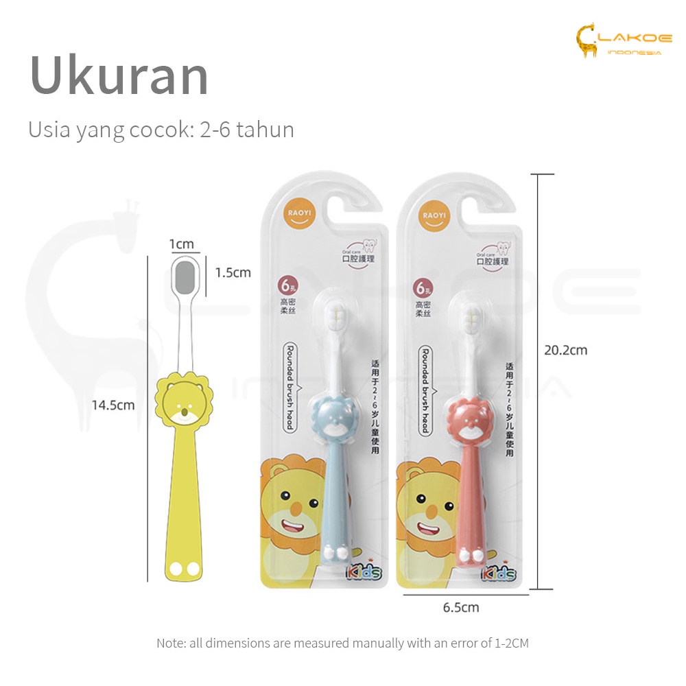 LAKOE sikat gigi anak lembut 2-6 Tahun kids Toothbrush