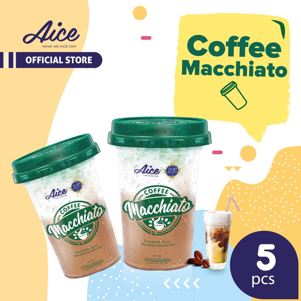 

Aice Ice Cream Coffee Macchiato Cup Es Krim 170g Isi 5 Pcs