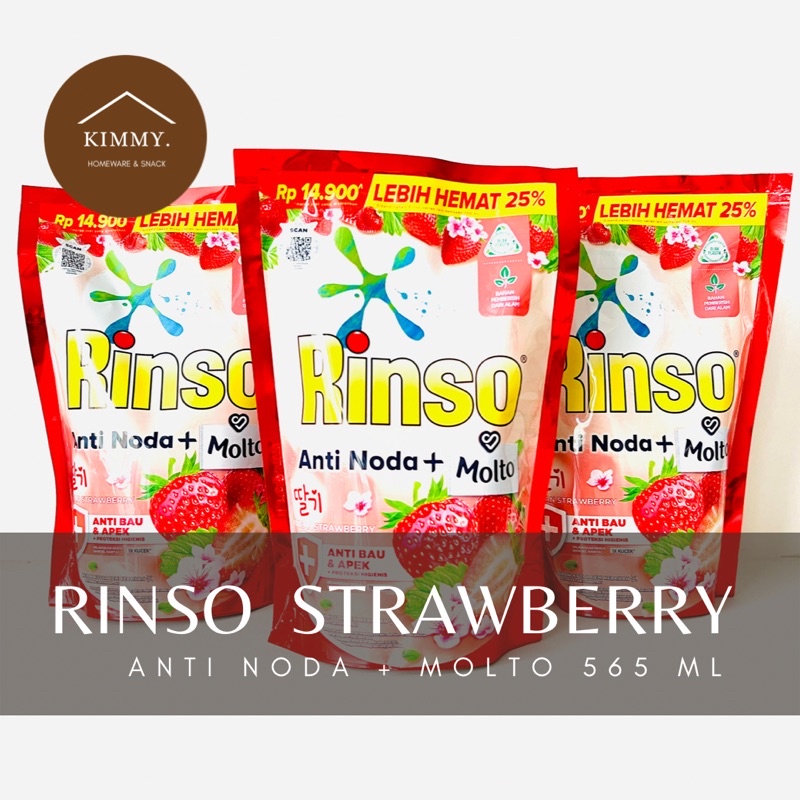 Jual RINSO MOLTO KOREAN STRAWBERRY LIQUID 565 ML / RINSO KOREA ...