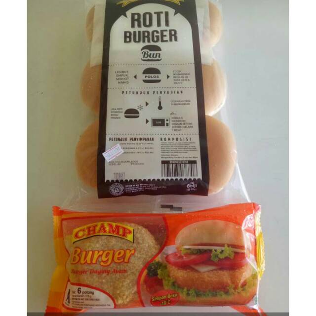 

Paketan Burgen Bun + patty Champ