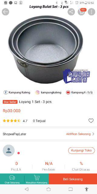 Loyang Persegi Set - 3 Pcs