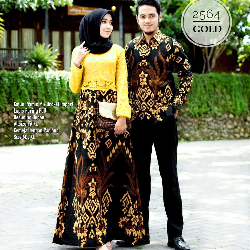 Maura Couple - Sania Ruffle Batik Couple ori Ndoro jowi DNT Garansi Termurah Shopee - BATIK Couple