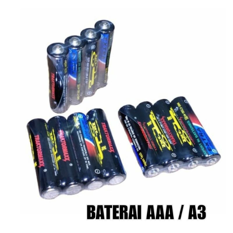 Baterai AAA / Battery A3/ Batere Traktormaxx AAA A3 R03 Non Mercury 1.5 Volt ( 1 PACK 60pcs )