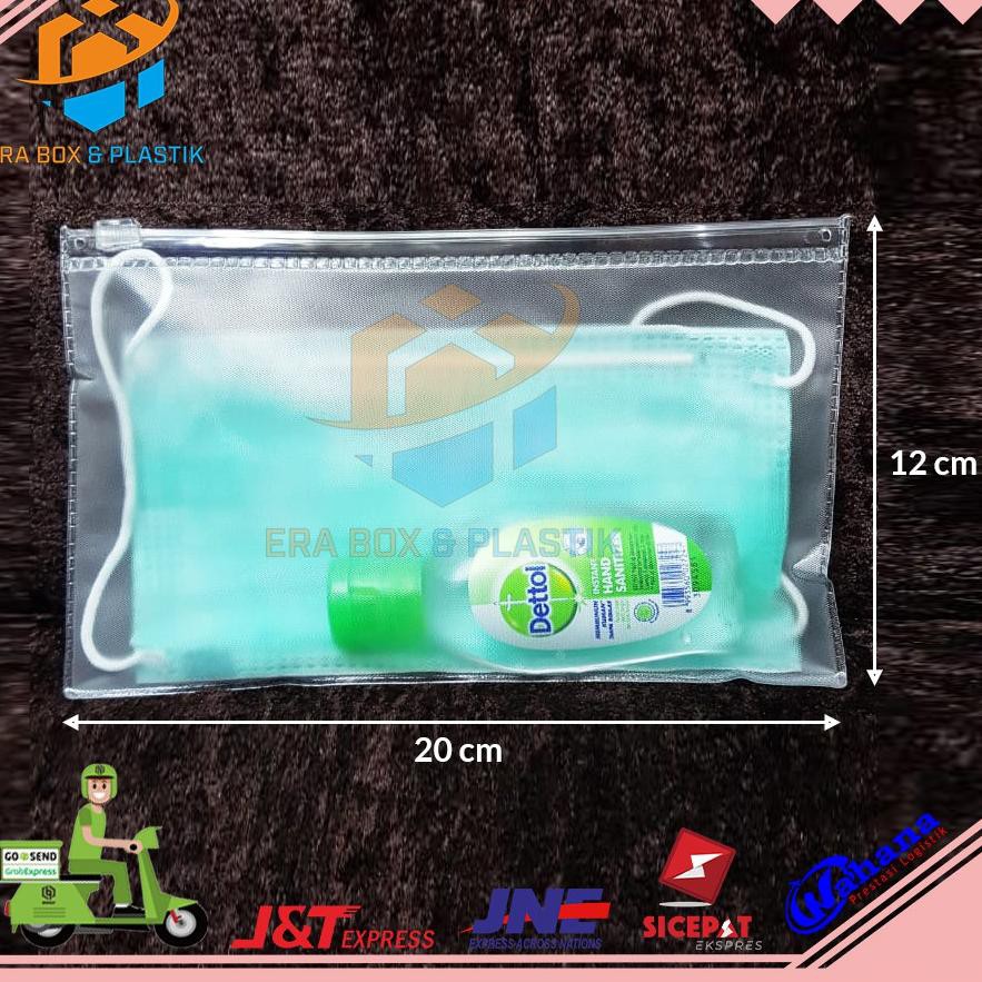 

Kejar Harga Plastik Mika Zipper Uk. 20x12 cm | 1 Pack Isi 10 Pcs | Dompet Zipper Untuk