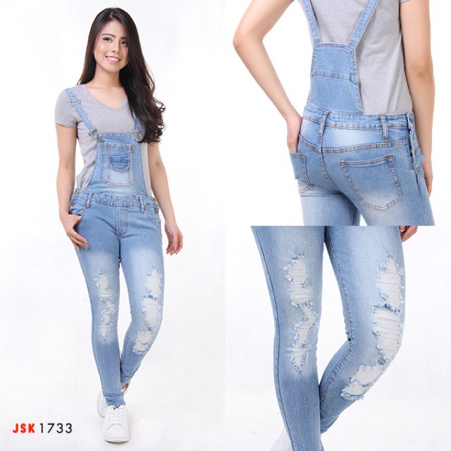 FASHION CEWEK TERBARU OVERALL BAJU  KODOK  Jumpsuit Jeans 