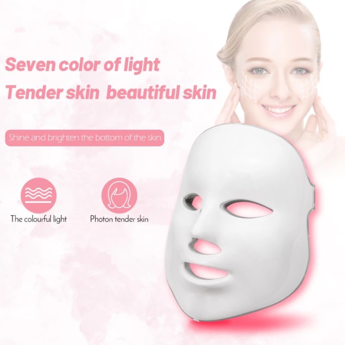 LED Face Mask Therapy Rejuve PDT 7 warna ORI | Masker Topeng Wajah LED
