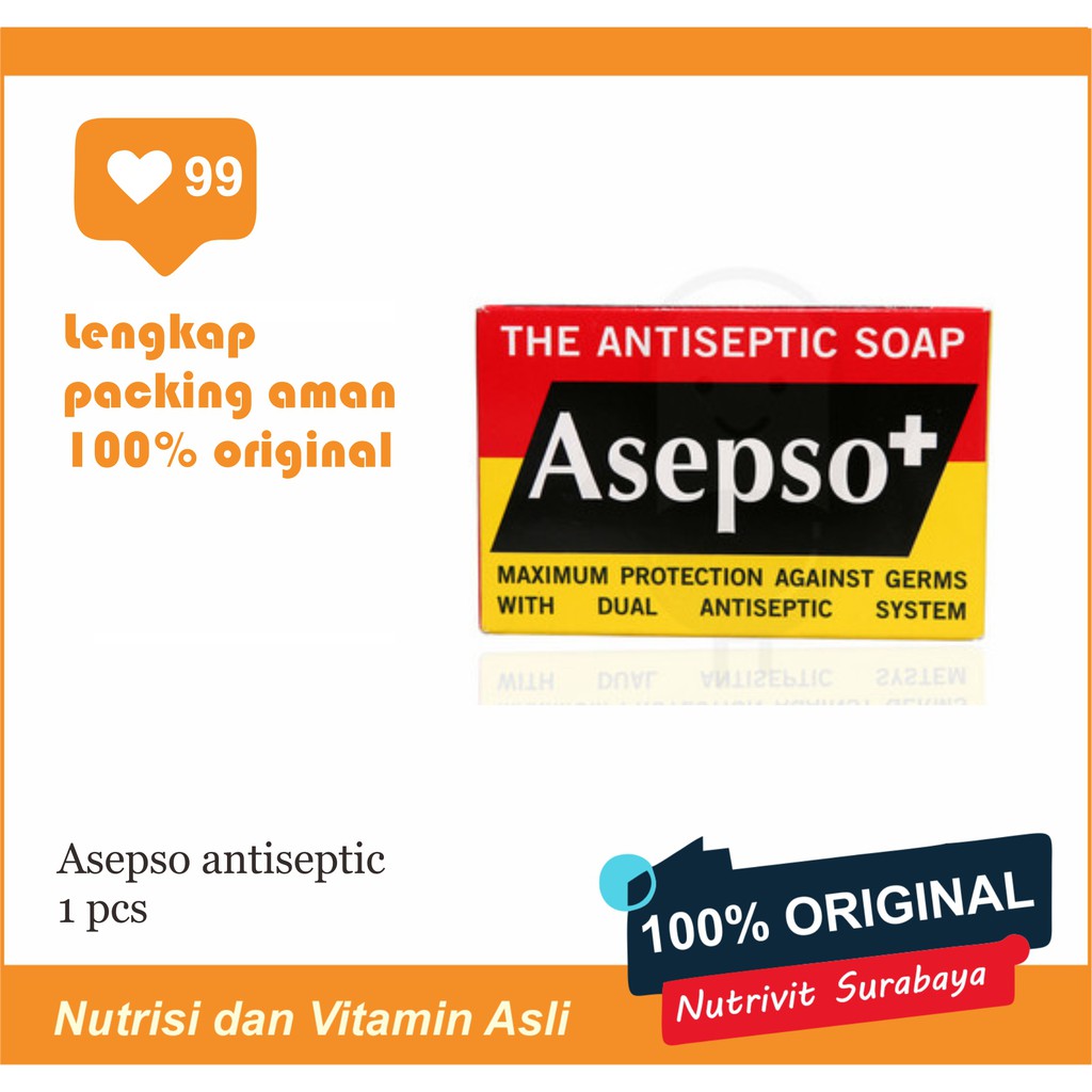 SABUN ASEPSO FRESH / ANTISEPTIC / CLEAN 80 GR