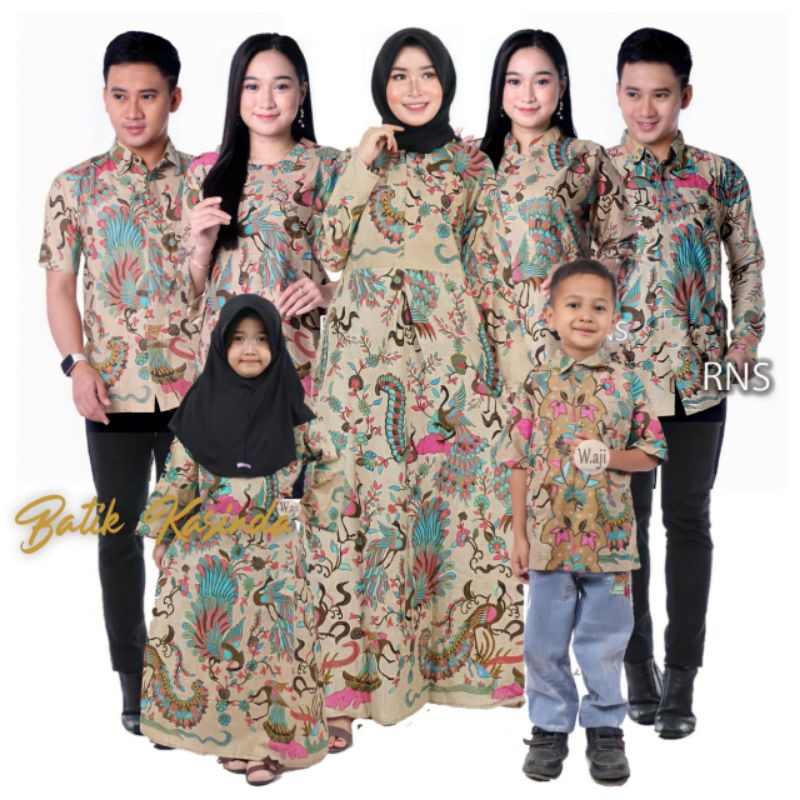 Baju batik Couple Keluarga Ayah Ibu Anak Pasangan Suami Istri Atasan Wanita Pria Dan Anak Anak Sania Ruflle Ori Ndoro Jowi Modern Family Lebaran Terbaru 2023