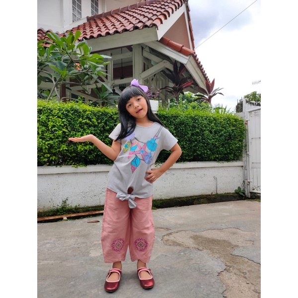 Setelan Anak Cewek Set Crop Rami Hazwa