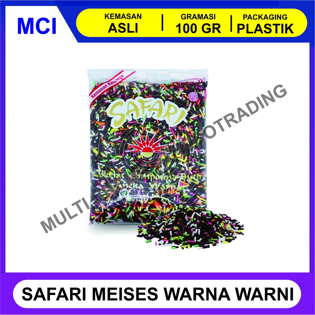 

MESES COKELAT SAFARI LAGIE WARNA-WARNI 100 GR / MEISES / MESES / CERES