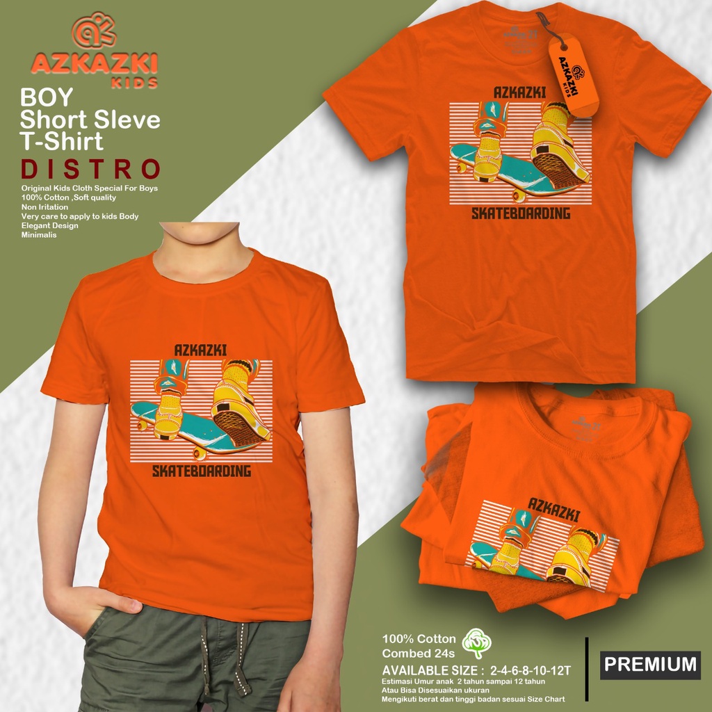 Baju kaos Anak Laki Laki Distro Bahan Premium Katun Cotton Combed 24s Kaus Oblong T Shirt Tshirt Len