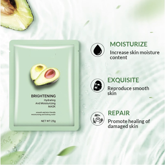 Peach Avocado Bio Sheet Mask Masker Wajah Bio BQ004 BQ014