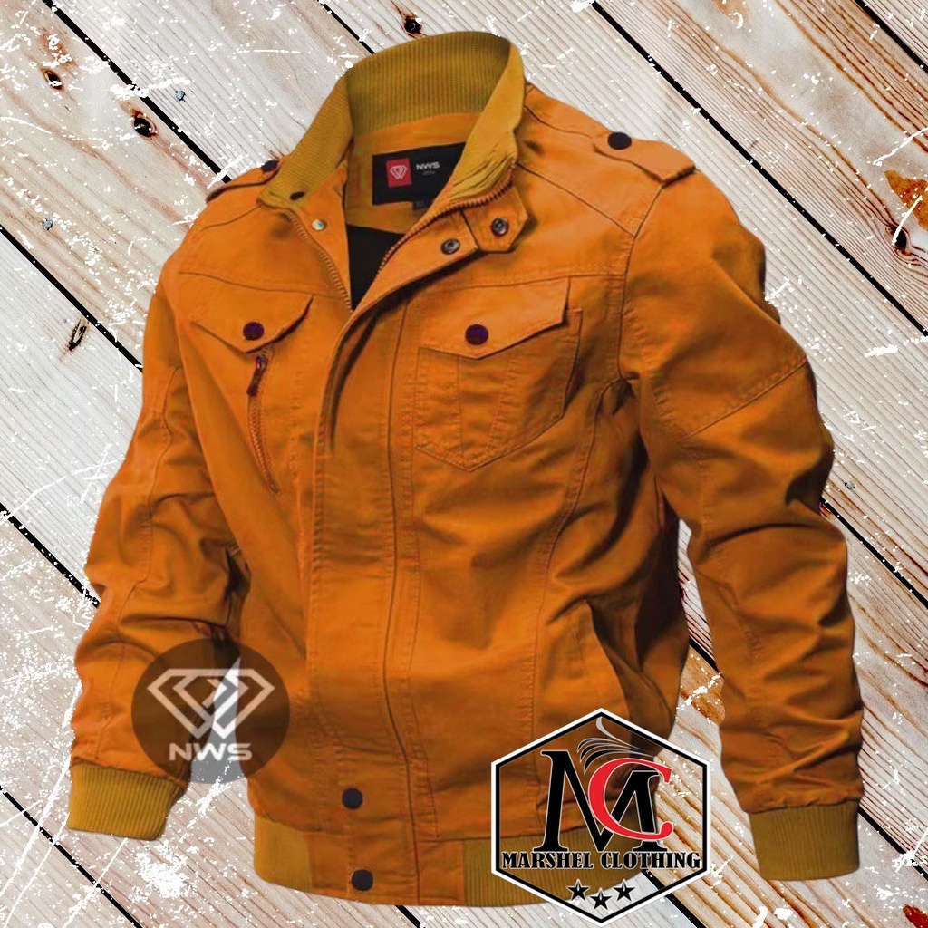 RCL - JAKET PRIA BOMBER MILITARY KLASIK NWS / Jaket Canvas Keren Pria | Jaket Canvas Greater Cowok