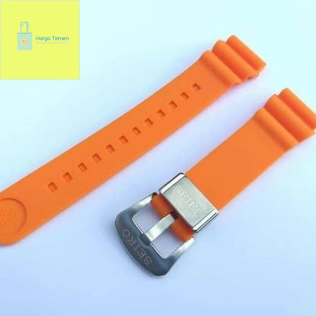 ORANGE STRAP BAND TALI JAM SEIKO DIVER 22MM TURTLE SAMURAI TUNA