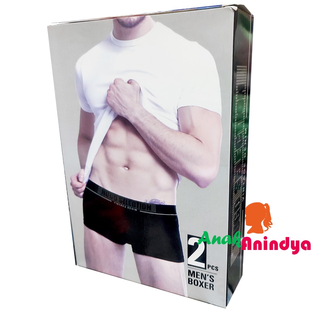 Celana Dalam Pria Boxer Premium Hugo Selection Original 100 % / Boxer Pria Hugo Isi 2 Pcs