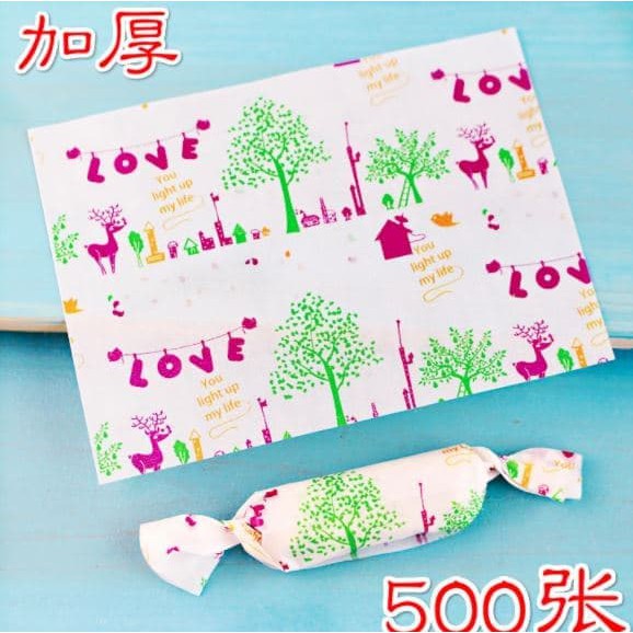 

CVCV136 KERTAS PEMBUNGKUS PERMEN/ NOUGAT/ COKLAT LOVE TREE - SUGAR