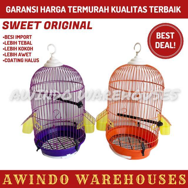 SANGKAR S100 - Kandang Sangkar Rumah Hewan Burung Pleci Murai Lovebird Mini