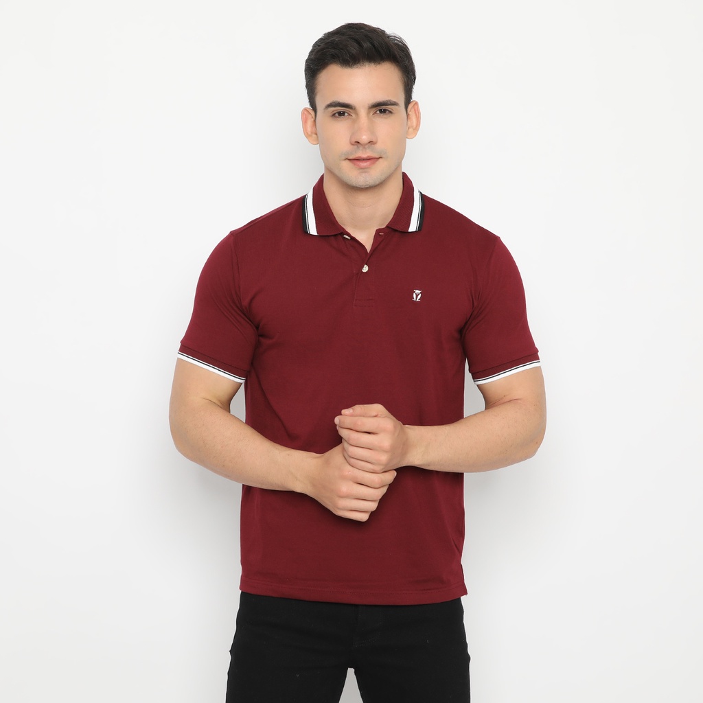 MATSUDA Kaos Polo Shirt Pria Kerah Aioi-BURGUNDY