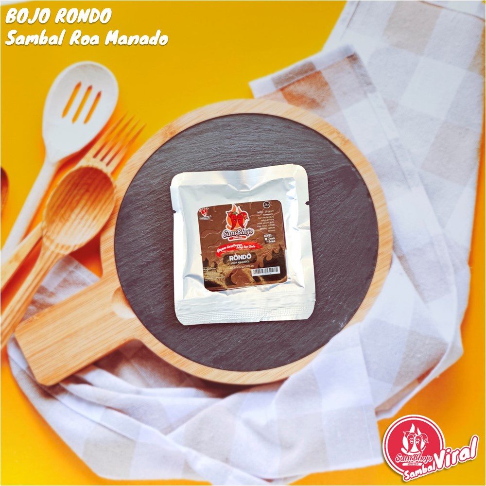 Sambal VIral sambal Roa Manado (Bojo RONDO) Sachet, Paket 10 GRATIS 1