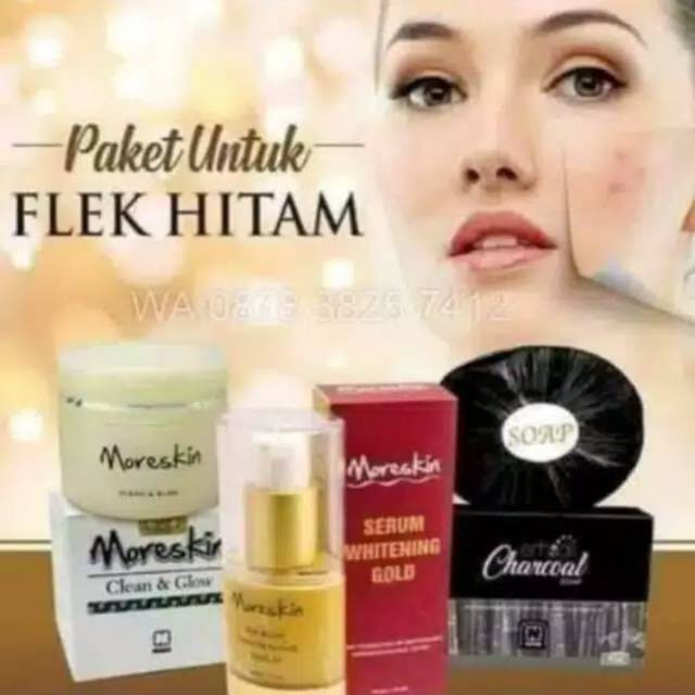 PAKET PENGHILANG FLEK / MORESKIN FLEK HITAM / GLOW + CHARCOAL + SREGOLD / ORIGINAL NASA