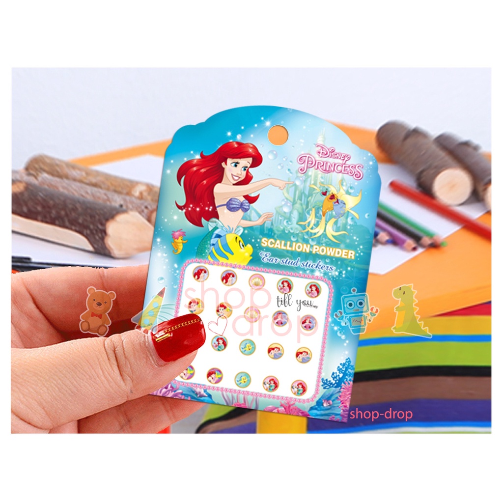 Sticker Telinga Anak - Ear Stud Sticker - Stiker Anting Anak Princess - Anting Anak Lucu