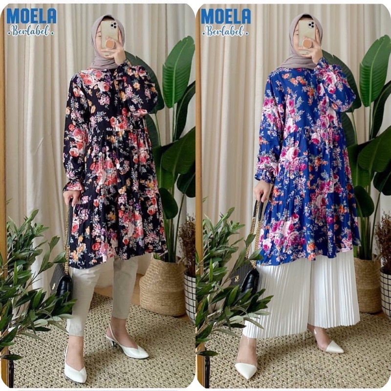 O.K - TUNIK REMPEL SUSUN BUSUI RAYON PREMIUM MOELA BERLABEL || TUNIK KEKINIAN || TUNIK BESTSELLER ||
