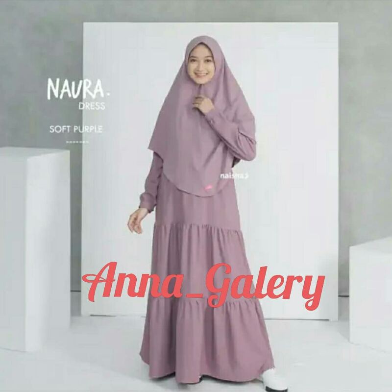 GAMIS DEWASA NAURA DRESS BY NAISHA DRESS WANITA SAZE  S AS