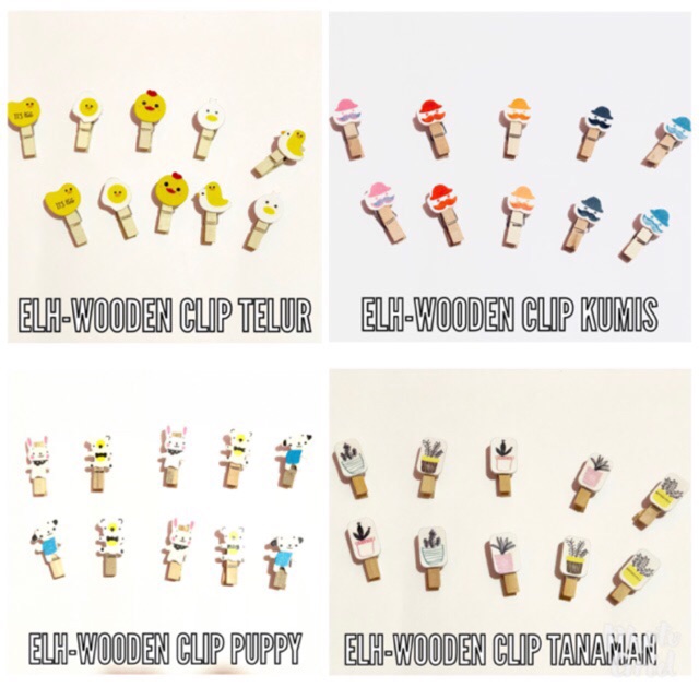 Woodenclip set penjepit foto polaroid elhshop