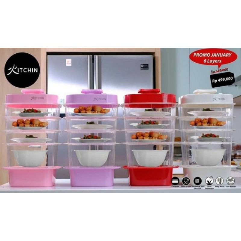 POTONGAN HARGA  KITCHIN Penyimpanan makanan / wadah susun / tempat makan / toples makanan