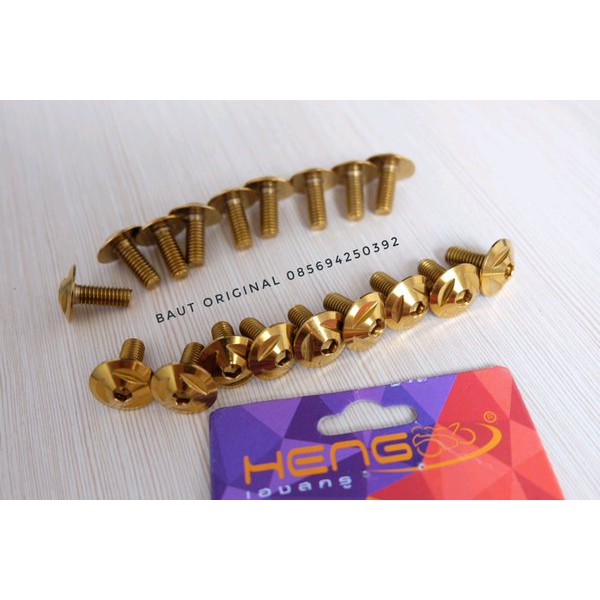 baut probolt mercy 6x15 gold drat 10 original heng big head payung