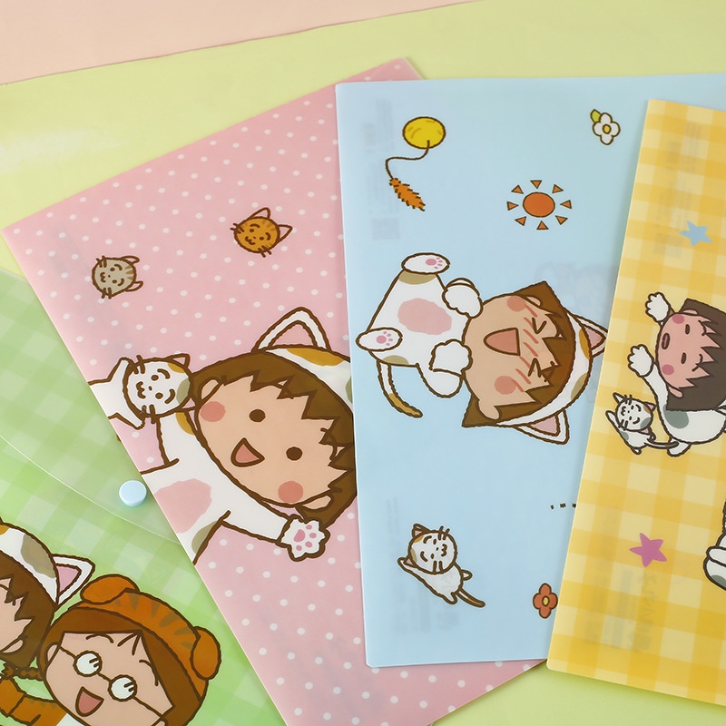 Map Chibi Maruko Chan Import Ukuran A4 Folder Plastik Premium