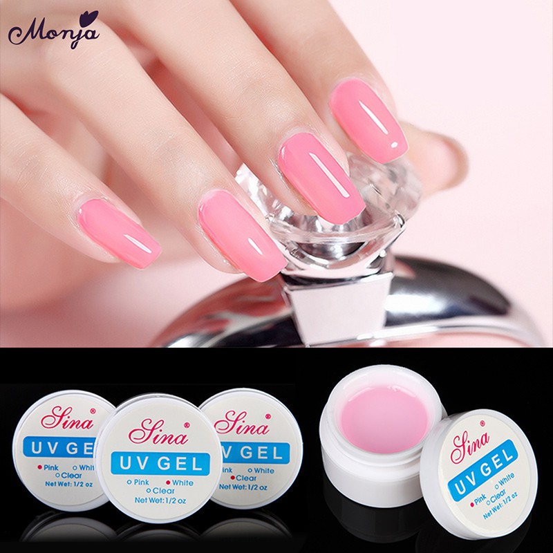 1 3pcs Kutek Uv Gel Warna Pink Putih Transparan Untuk Manicure Shopee Indonesia